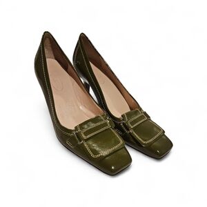 Talbots Olive Green Patent Leather Heels